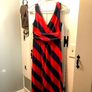 Pink and navy Lilly Pulitzer maxi dress
